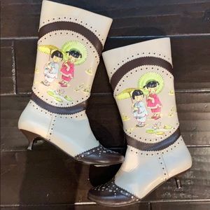 Irregular Choice Cowboy boots kitten heel